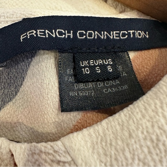 French Connection Vibrant Orange and Black Long Sleeve Dress 6 - Picture 8 of 9